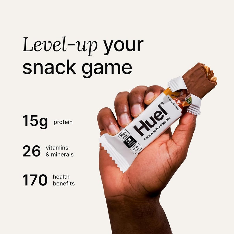 HUEL Complete Nutrition Bar 12x55g g Peanut Caramel - Image 3